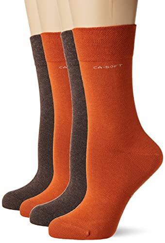 Camano Skarpety Online ca-Soft 4-pak skarpetek, rdzawe 35/38, rdza, 35 EU