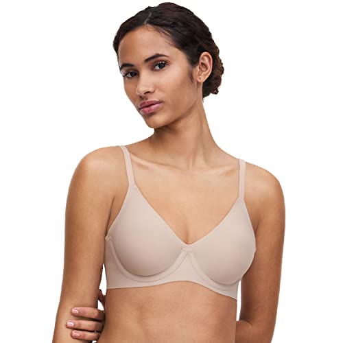 Chantelle Miękki stanik, głęboko wycięty biustonosz, niewidoczna bielizna dla kobiet, nude, 80C