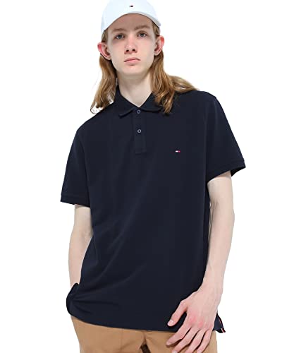 Tommy Hilfiger Męska koszulka polo z nadrukiem pod kołnierzem, Pustynne niebo, M