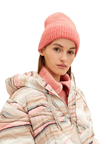 TOM TAILOR Denim Damski Czapka beanie 1033066, 30562 - Peach Pink Melange, ONESIZE