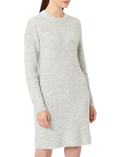 PIECES Damska sukienka PCELLEN LS O-Neck Knit Dress NOOS BC, Light Grey Melange, L
