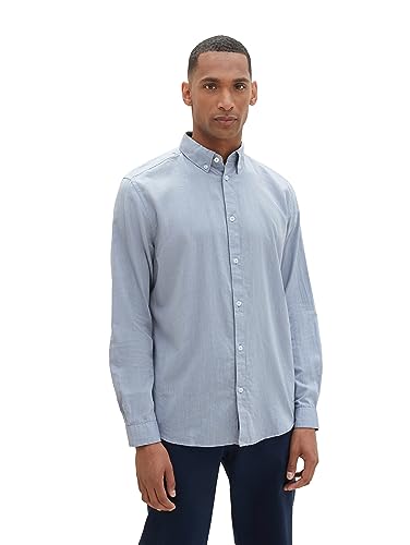 TOM TAILOR koszula męska, 33851 - Greyish Blue Chambray, XXL