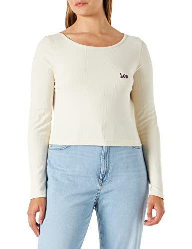 Lee Damska koszulka Cropped Ultra Slim Tee, écru, M