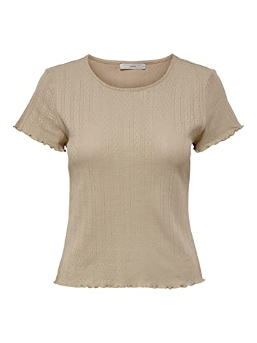 ONLY ONLCARLOTTA S/S JRS NOOS Top, Humus, M, Humus, M