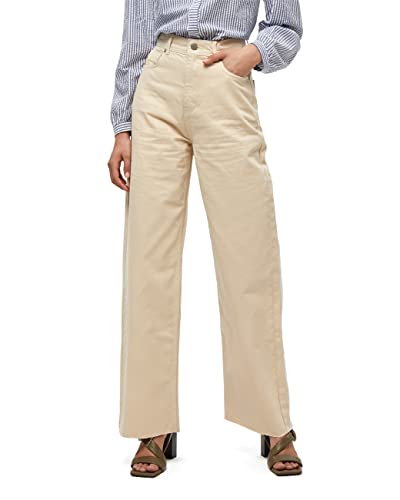 Minus Joy damskie spodnie jeansowe, 0023 Seedpearl Cream, 34