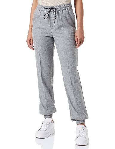 BOSS Damskie spodnie C_talimala, Silver, 46