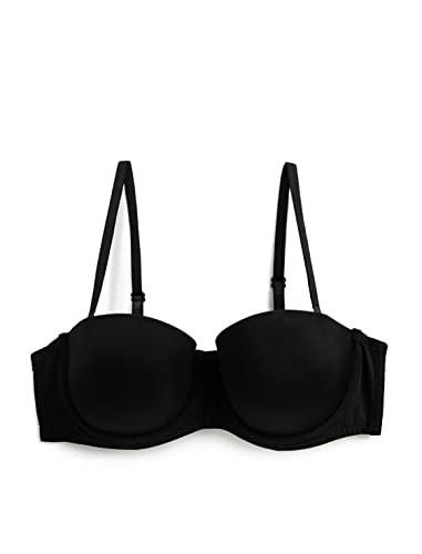 Koton Damski biustonosz push-up underwired padded removable strappy, czarny (999), 80C