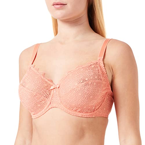 Passionata Damski bardzo kryjący fiszbin, biustonosz Ge z pełnym pokryciem, Peche, P76980, brzoskwinia, 90B
