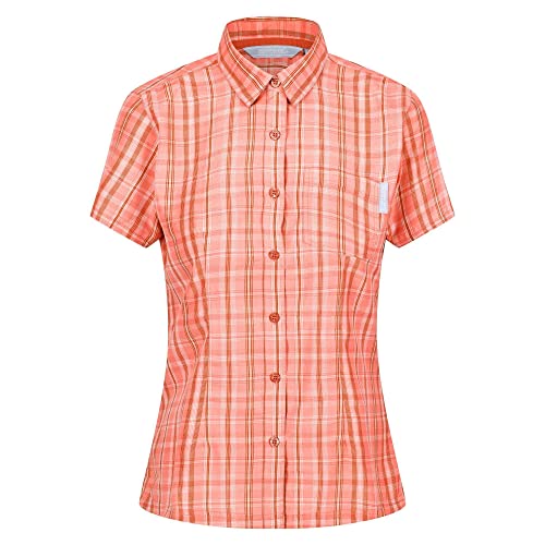 Regatta Damska koszulka Mindano VI, Fusion Coral Check, 18