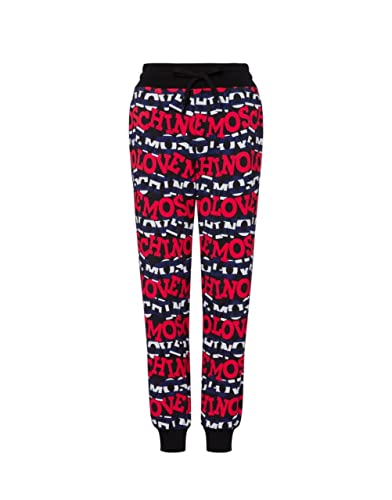 Love Moschino Regularne Fit Joggers with Print Spodnie Damskie Casual, niebieski, 38