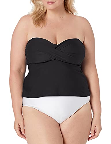 Catalina Damski strój kąpielowy Tankini Twist Front, Czarny, XL