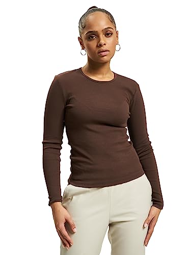 ONLY Women's ONLNULAN L/S Open Back Top JRS Shirt, Hot Fudge, S