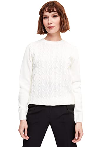 DeFacto Sweter normalny krój dla kobiet - sweter z golfem dla topów damski (ecru, XL), écru, XL