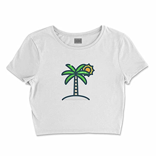 Bona Basics, Koszulka damska z nadrukiem cyfrowym,%100 bawełna, biała, casualowa, topy damskie, rozmiar: M, biały, M Krótki