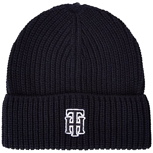 Tommy Hilfiger Damska czapka z dzianiny PREP, kosmiczna niebieska, jeden rozmiar