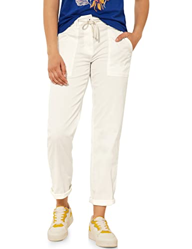 Cecil Damskie spodnie bawełniane B375358, waniliowa biel, W32/L30