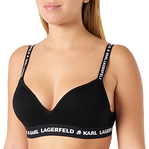 KARL LAGERFELD Kobiety Biustonosz Usztywniany Karl Logo, Czarny, L