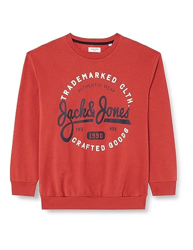 Bestseller A/S Sweter męski Jjmikk Sweat Crew Neck Pls, Cinnabar, 4XL