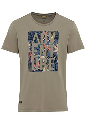 camel active Męski t-shirt 409745/1T17, khaki, 3XL, khaki, 3XL
