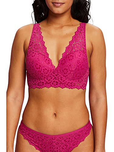 ESPRIT Bodywear damski biustonosz Flower LACE Wireless push-up, różowy fuksja, 80 C, różowy (Pink FUCHSIA), 80C