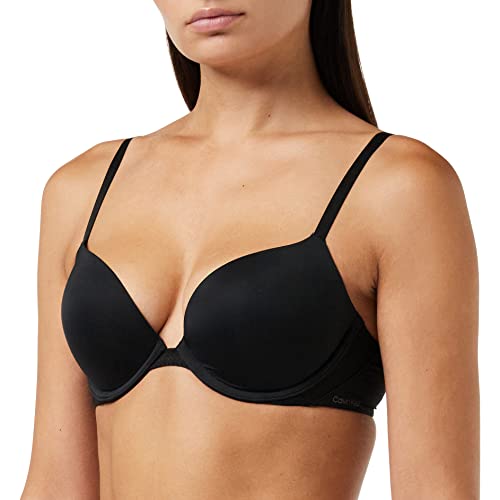 Calvin Klein Push Up Plunge Biustonosz o kroju plunge Kobiety, Czarny, 32A