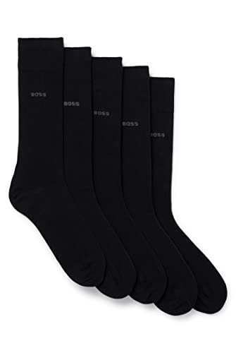 BOSS Męskie skarpety biznesowe, Soft-Cotton, 5 par, czarne, czarny (Black1), 39-42 EU