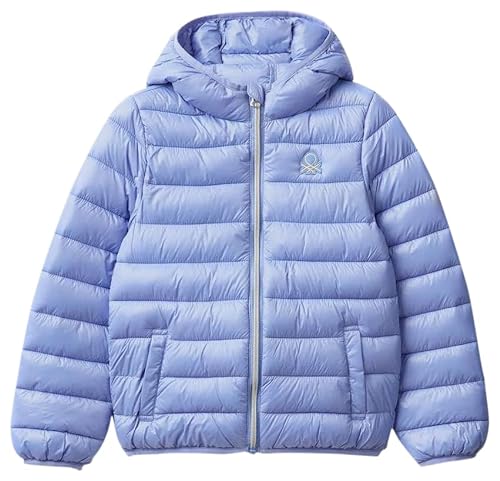 United Colors of Benetton Giubbotto 21incn015 Dziecko i chłopiec, alternatywna kurtka z piórami Dziewczyna (zestaw 1 sztuk), Pervinca 1w2, L