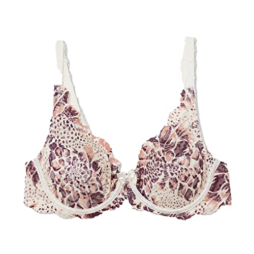 Playtex Flower Elegance Biustonosz z koronkowymi obręczami Linia Wyrafinowanie Kobiet x1, Wielobarwny (Ivory Dhalia), 110E