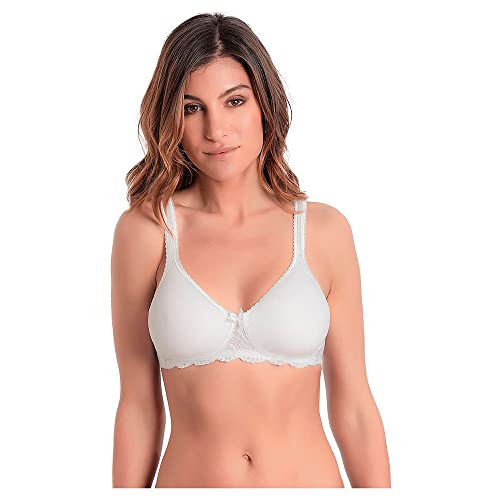 Playtex Oddychający biustonosz bez pierścieni z mikrofibry x1, Biały, 95D