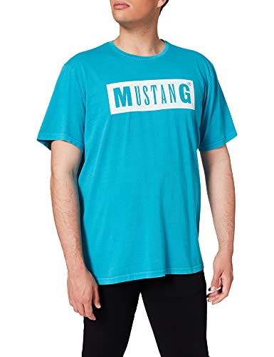 MUSTANG Męski T-shirt Alex C Acid, jasnoniebieski, L