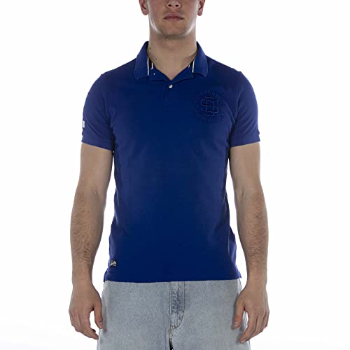Superdry Męska koszulka polo Superstate Vintage, Królewski błękit, L