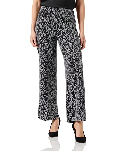 Vero Moda Damskie spodnie Vmkanz Hw szerokie JRS Ptt Pants, Czarny/szczegół: srebrny lureks, M-Maly