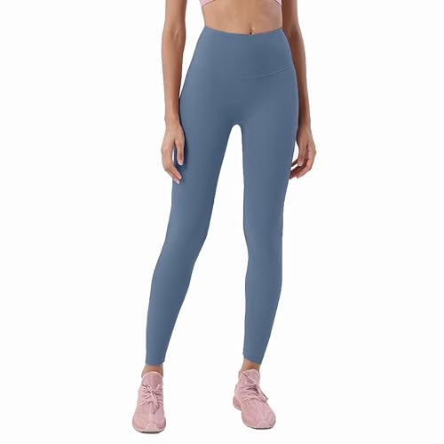 Legginsy sportowe damskie wysokiej talii spodnie fitness miękkie joga jednolity kolor falaenopsis L, 12 Falaenopsis, L
