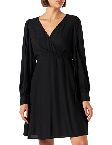 VERO MODA Damska sukienka VMKITTIE MDOT LS ABK Dress WVN sukienka, czarna, L