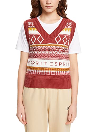 ESPRIT Damski sweter 092EE1I311, 807/TERRACOTTA 3, XXL