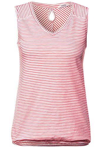 Cecil Damski top w paski B318156, waniliowy biały, S