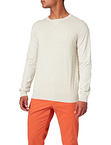 Hackett London Jersey Knit Crew, Sweter Męski, Kość słoniowa (Ecru 814), M