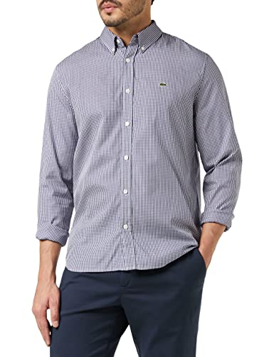 Lacoste Klasyczna koszula męska, biały/granatowy, XS-S