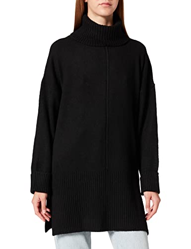 ONLY Damski sweter z dzianiny z golfem, czarny, XS