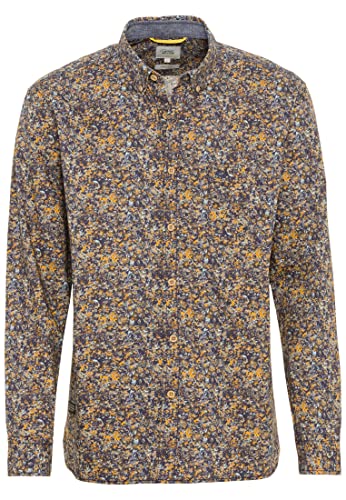 camel active Męska koszula 40911/8S31, niebieski (Night Blue), 3XL