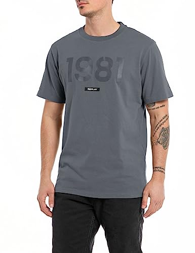 Replay koszulka męska regular fit, Tytan 291, L