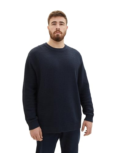 TOM TAILOR Sweter męski plus size, 10668 - Sky Captain Blue, 3XL Duże Rozmiary
