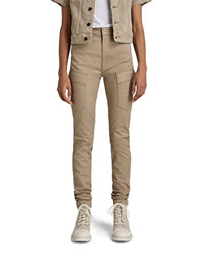 G-STAR RAW Damskie spodnie Kafey Cargo Ultra High Skinny, beżowy/khaki (Tree House C105-c941), 29W / 34L