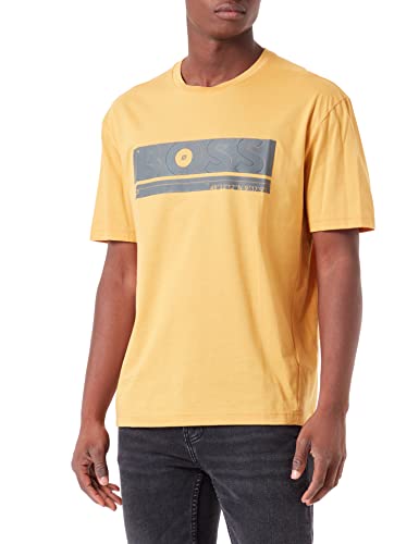 BOSS Męski T-shirt, Gold714, S