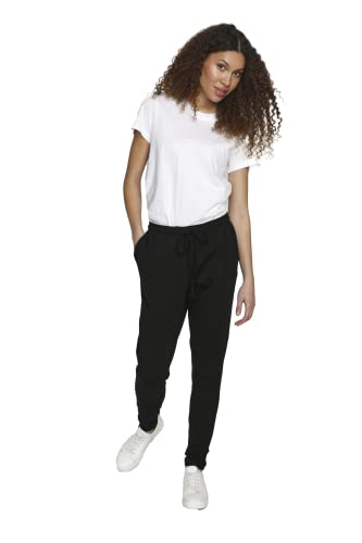 KAFFE Damskie spodnie na co dzień, długie spodnie do biegania, spodnie rekreacyjne, długie spodnie do biegania, spodnie rekreacyjne, Black Deep, 3XL