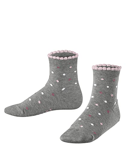 FALKE Uniseks - dzieci Krótkie skarpety Multidot K SSO Zrównoważona Bawełna z wzorem 1 Para, Szary (Light Grey 3400), 23-26 (2-3 lata)