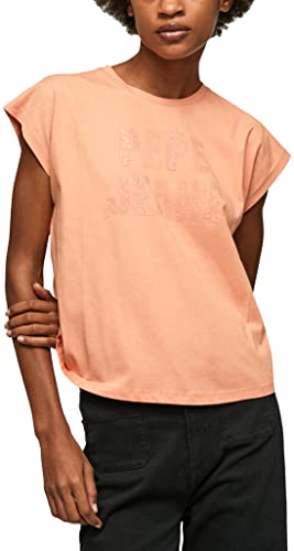 Pepe Jeans Damska koszulka Ola, Brzoskwiniowy, XL, Brzoskwinia, XL