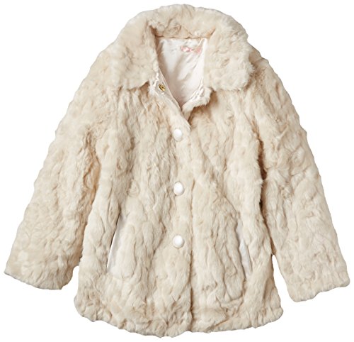 Billieblush Płaszcz dziewczęcy Fourrure, biały (Craie), 110 cm