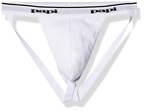 Papi Bielizna męska stringi (3 sztuki), Czarny/biały/niebieski, M