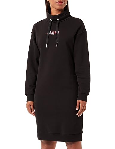 Armani Exchange Damska sukienka z logo Capsule Bodycon, Schwarz, XS